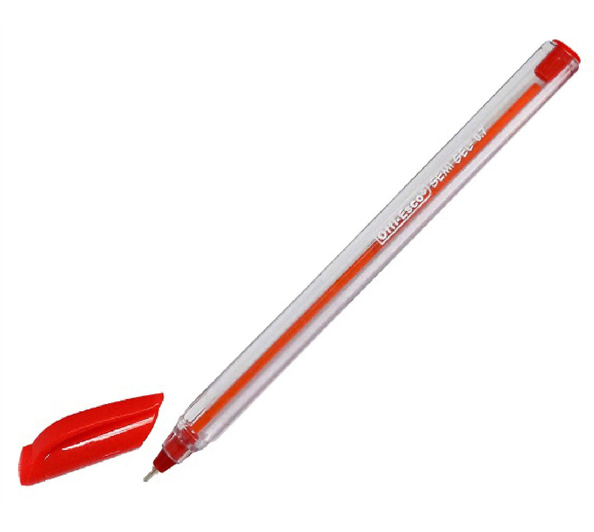 Boligrafo desechable offi oe-076f semi gel inkre rojo 0.7