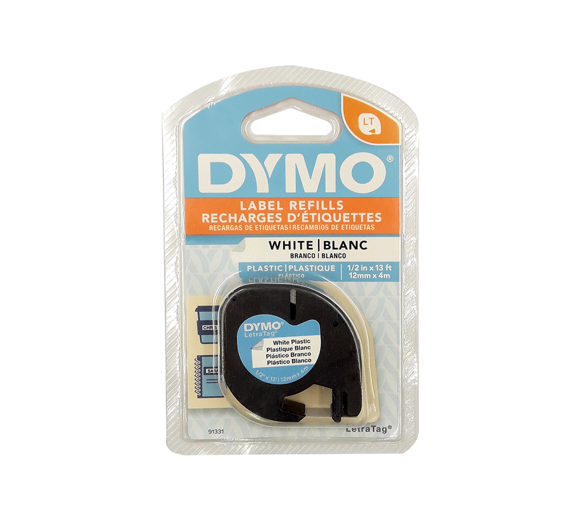 Cinta rotuladora plastica blanca x 1 dymo para letratag