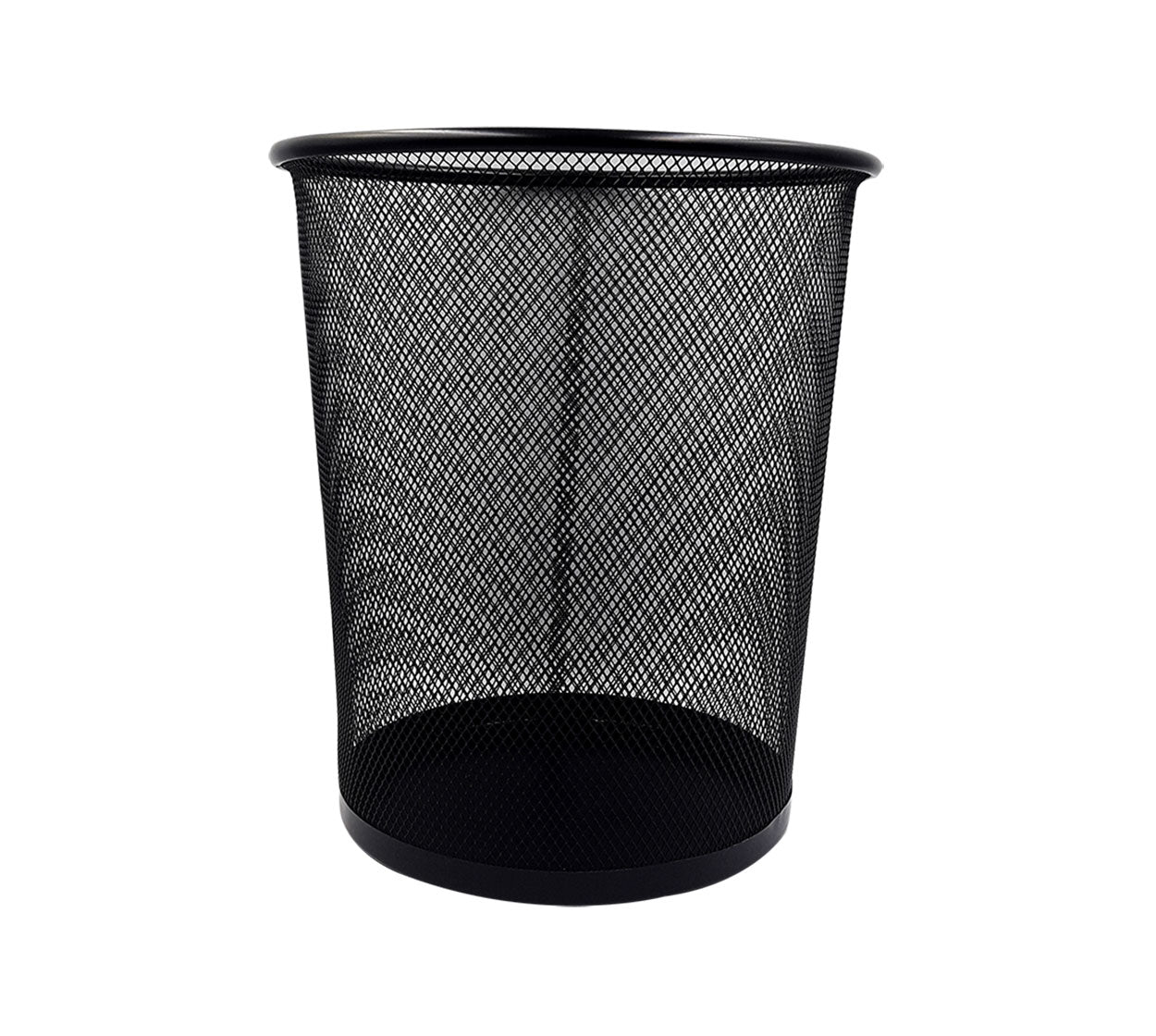 Papelera para piso metalica malla negra