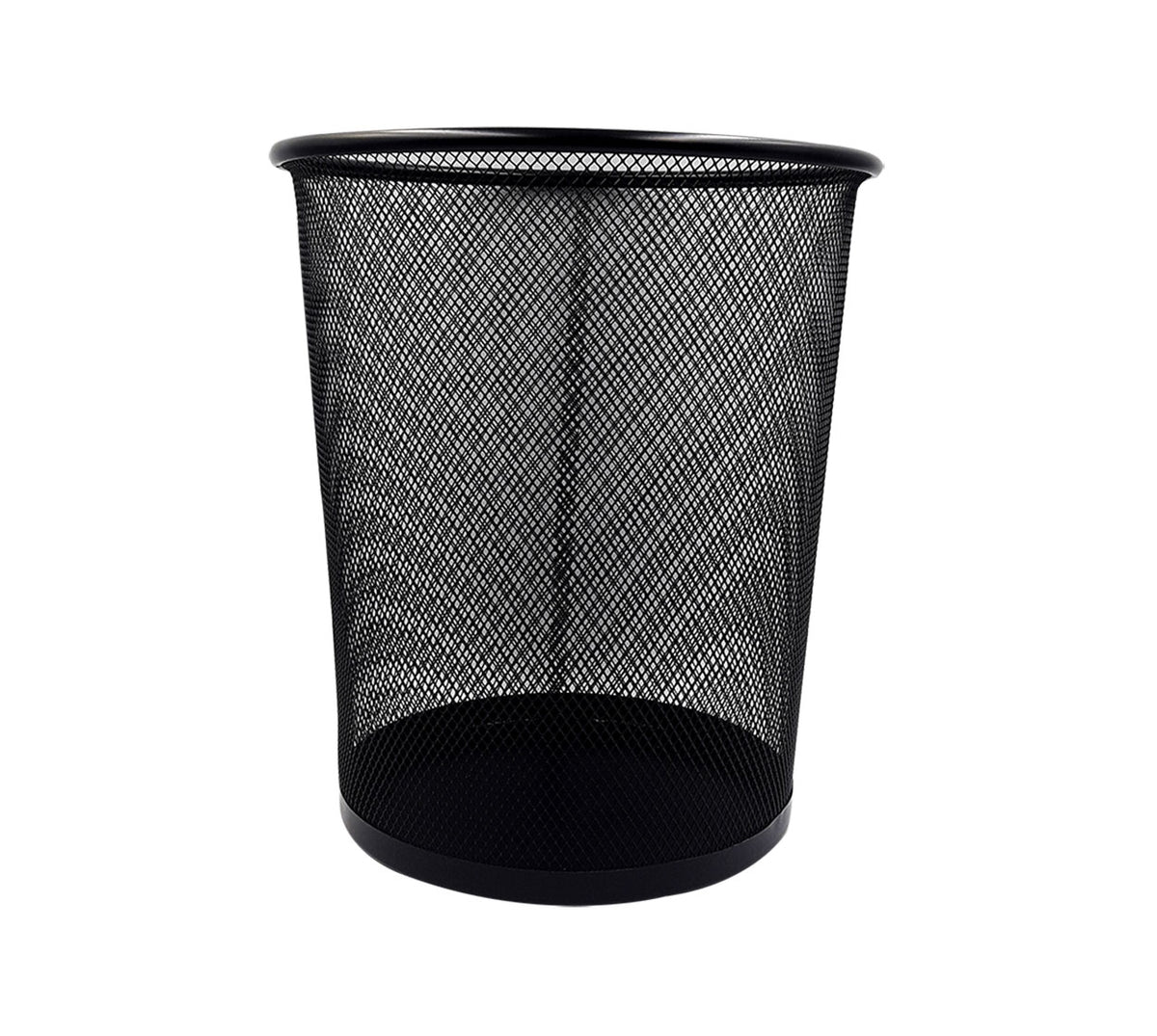 Papelera para piso metalica malla negra