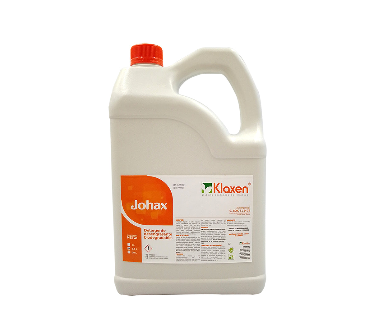 Detergente liquido desengrasant johax klaxen x 3800 ml