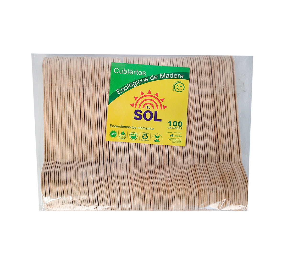 Cuchara grande de madera x 100