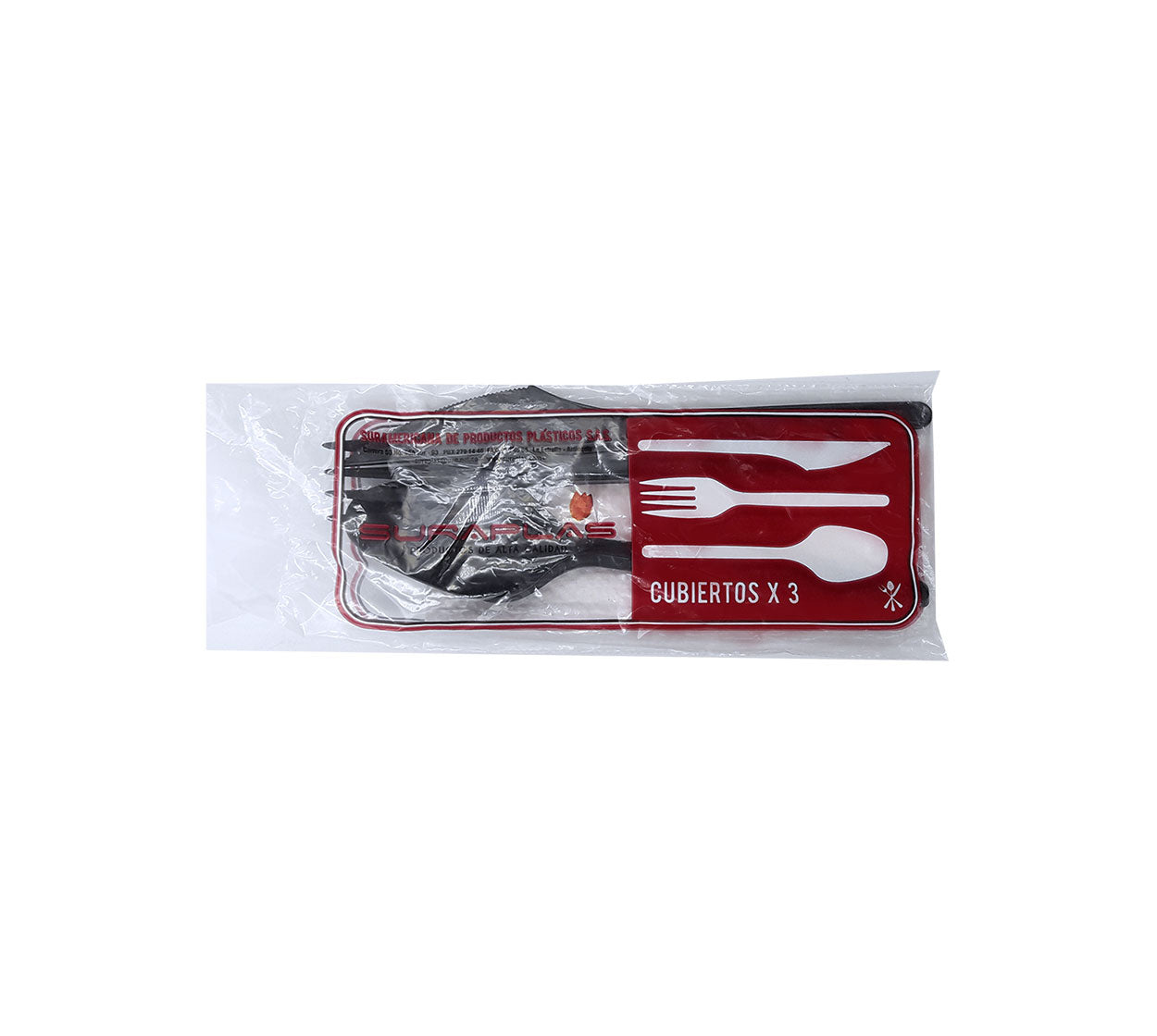 Juego cubiert desechable cuchar/cuchil/tenedor