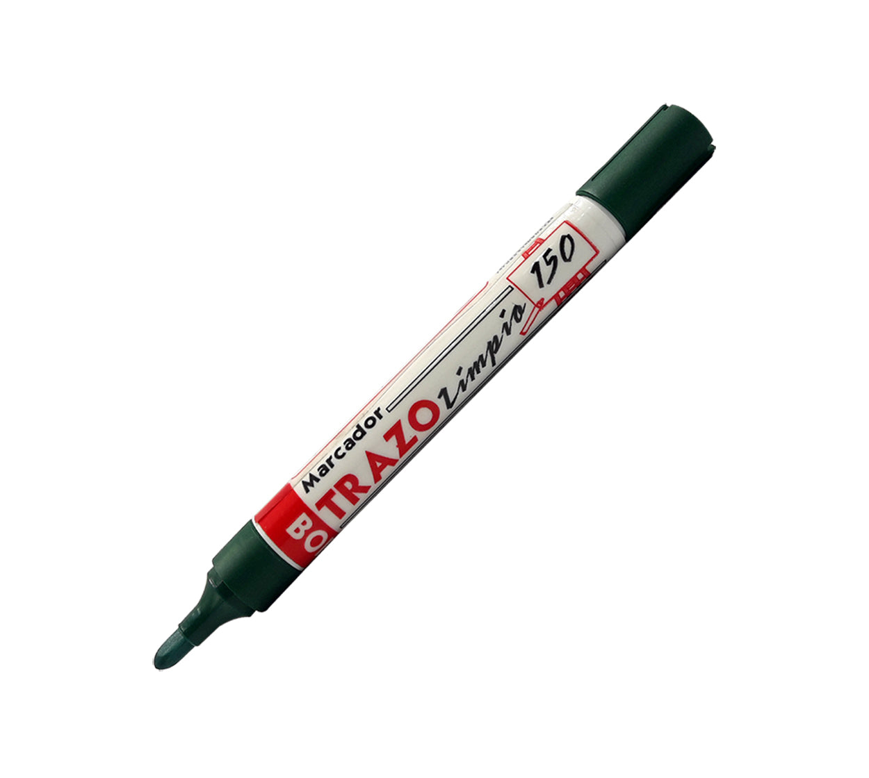 Marcador borrable recargable trazo 150 verde