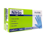 Guante nitrilo azul calibre 8 x 100 talla l