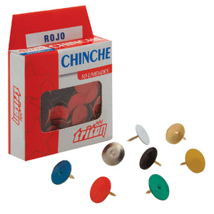 Chinche metalico x 50 surtido triton